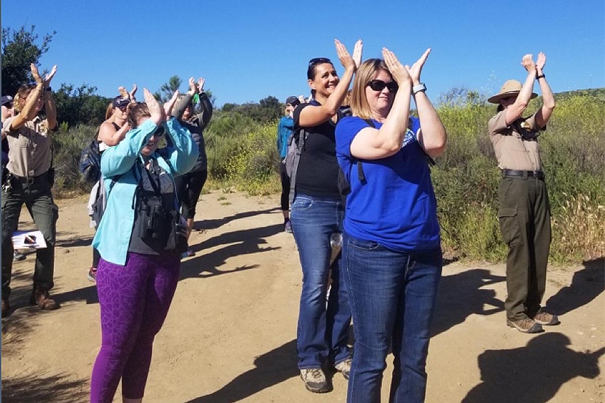 San Diego teachers learning from local nature educators.