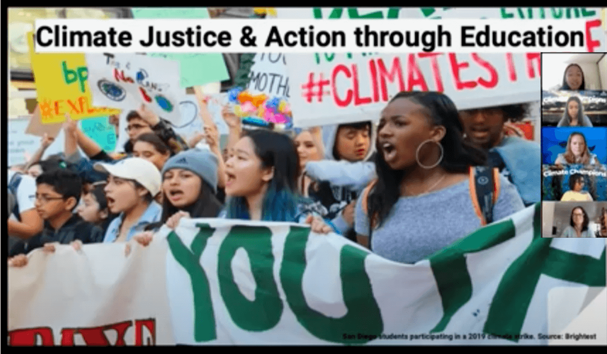 San Diego students participating in 2019 climate strike