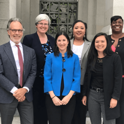 L-R Will Parish, Karen Cowe, Rebecca Vyduna, Juanita Chan-Roden, Ariel Lew Ai Le Whitson, and Candice Dickens Russell advocating for the CREEC Network in early 2017